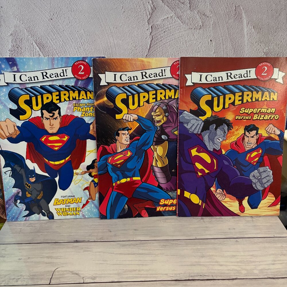 Kids DC Comics Superman, I Can Read Books, Level 2 Bundle (SKU: 173MI)